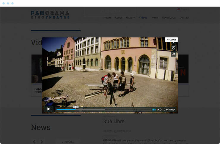 Panorama Kino Theatre Video Player