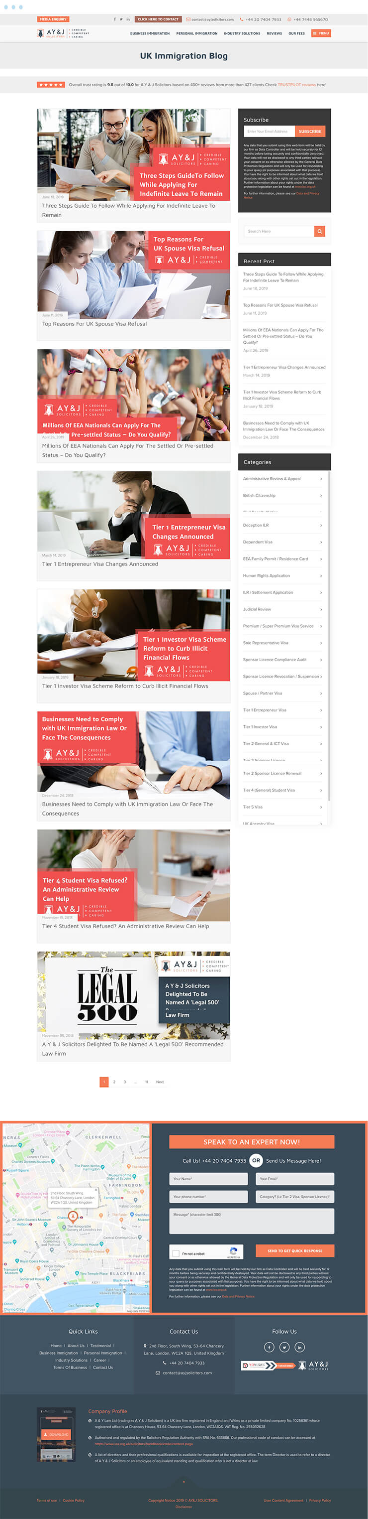 AYJ Solicitors Mockup Blog