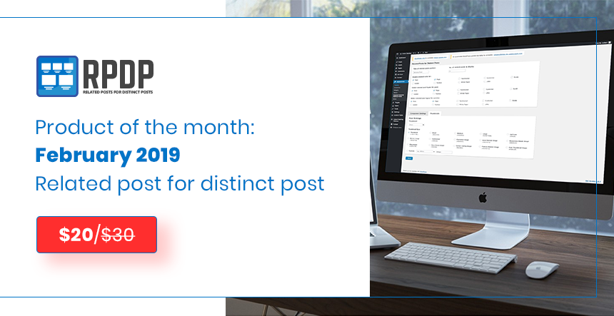 Product of the Month, February 2019: Related Post for Distinct Post WordPress Plugin