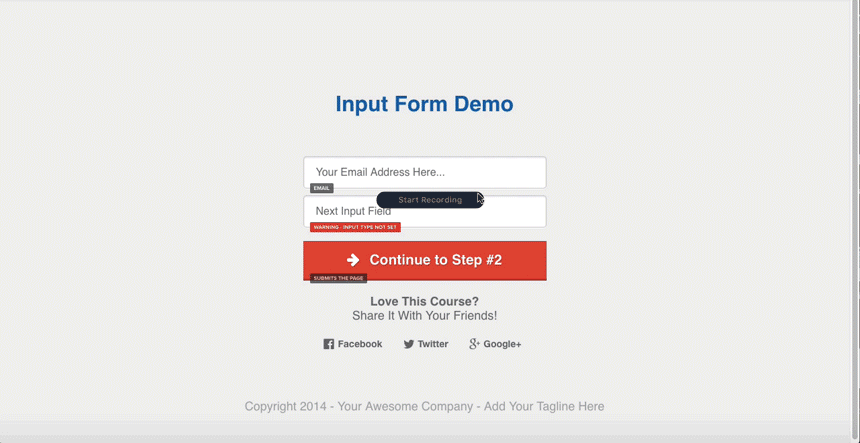  Adding Input Elements to Form Fields