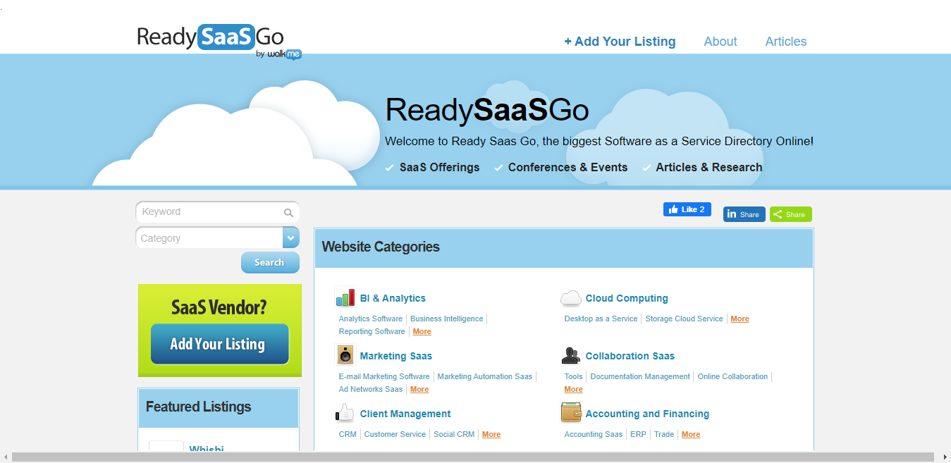 Ready Saas Go - Business World SaaS Directory
