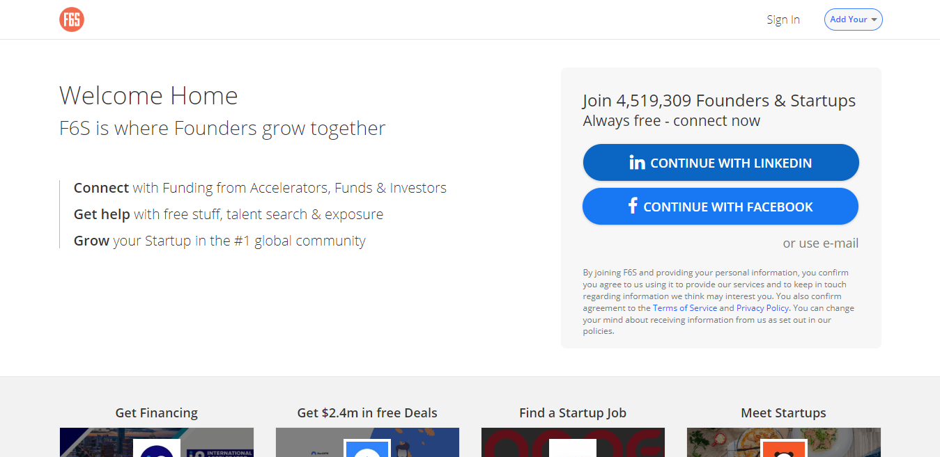 F6S connects 4 million founders and startups to funding, jobs & free hosting deals _ F6S