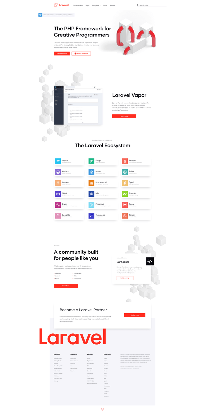 Updated Laravel Website