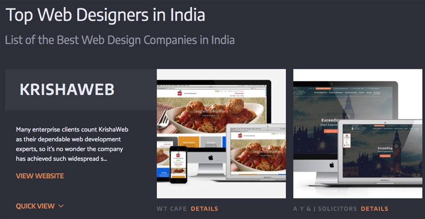 KrishaWeb - Top Web Designers in India