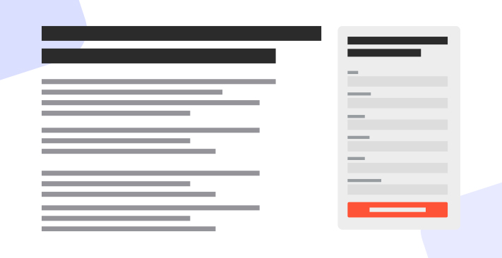 Form for information capture of leads