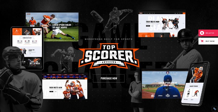 TopScorer - Sports WordPress Theme Preview - ThemeForest