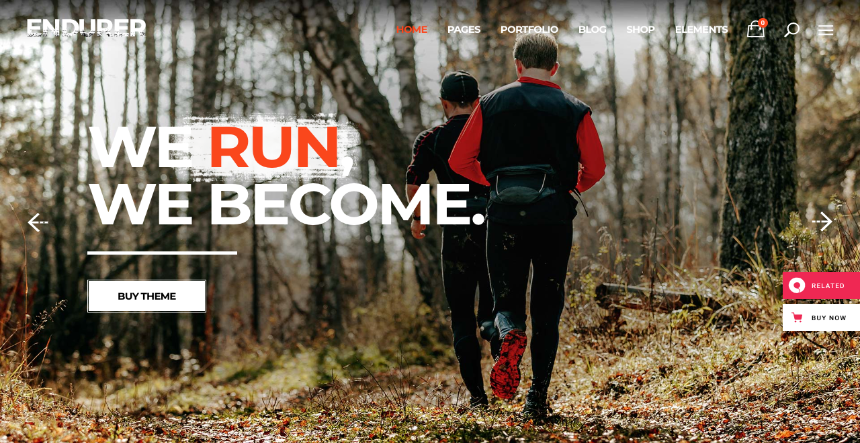 Endurer – A Running Club and Sports Theme