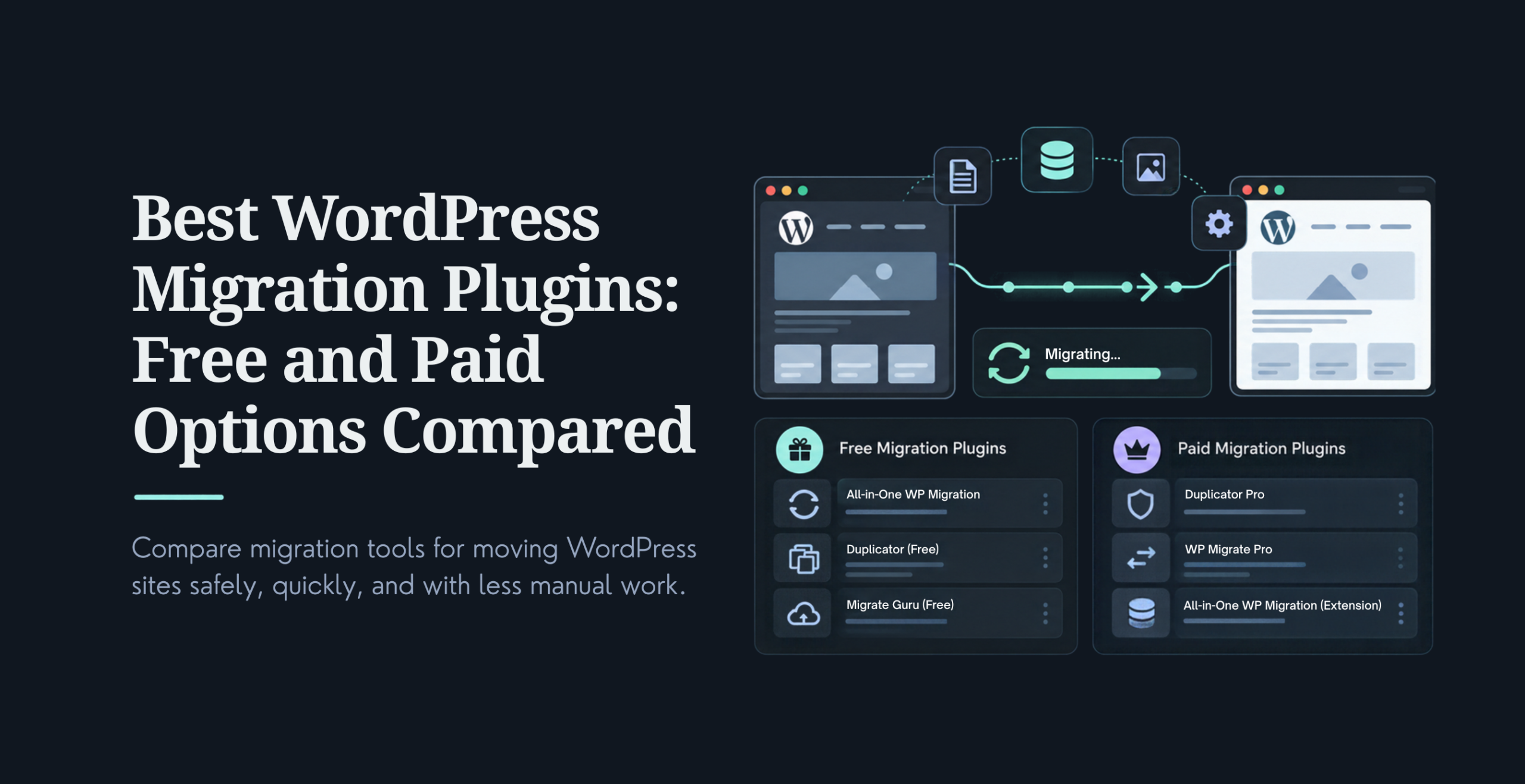 Best WordPress Migration Plugins: Free and Paid Options Compared