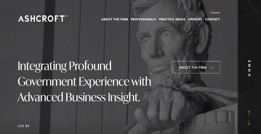 Corporate website examples: Ashcroft Law Firm