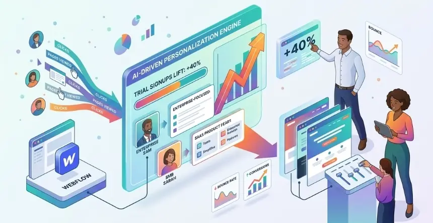 Webflow + AI Personalization: Lift Trial Signups 40%