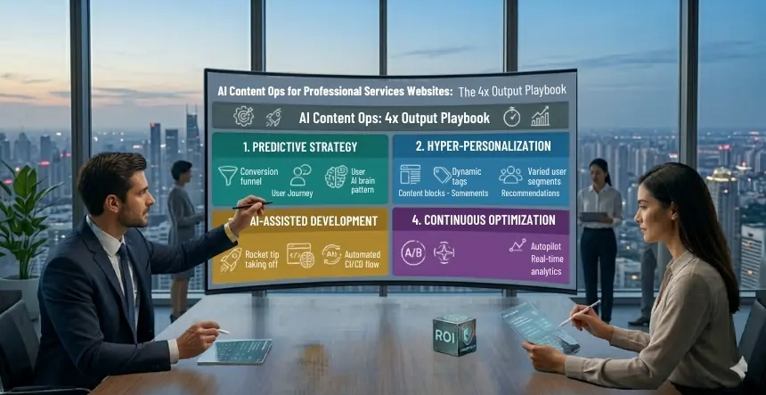 AI Content Ops for Professional Services Websites: The 4x Output Playbook