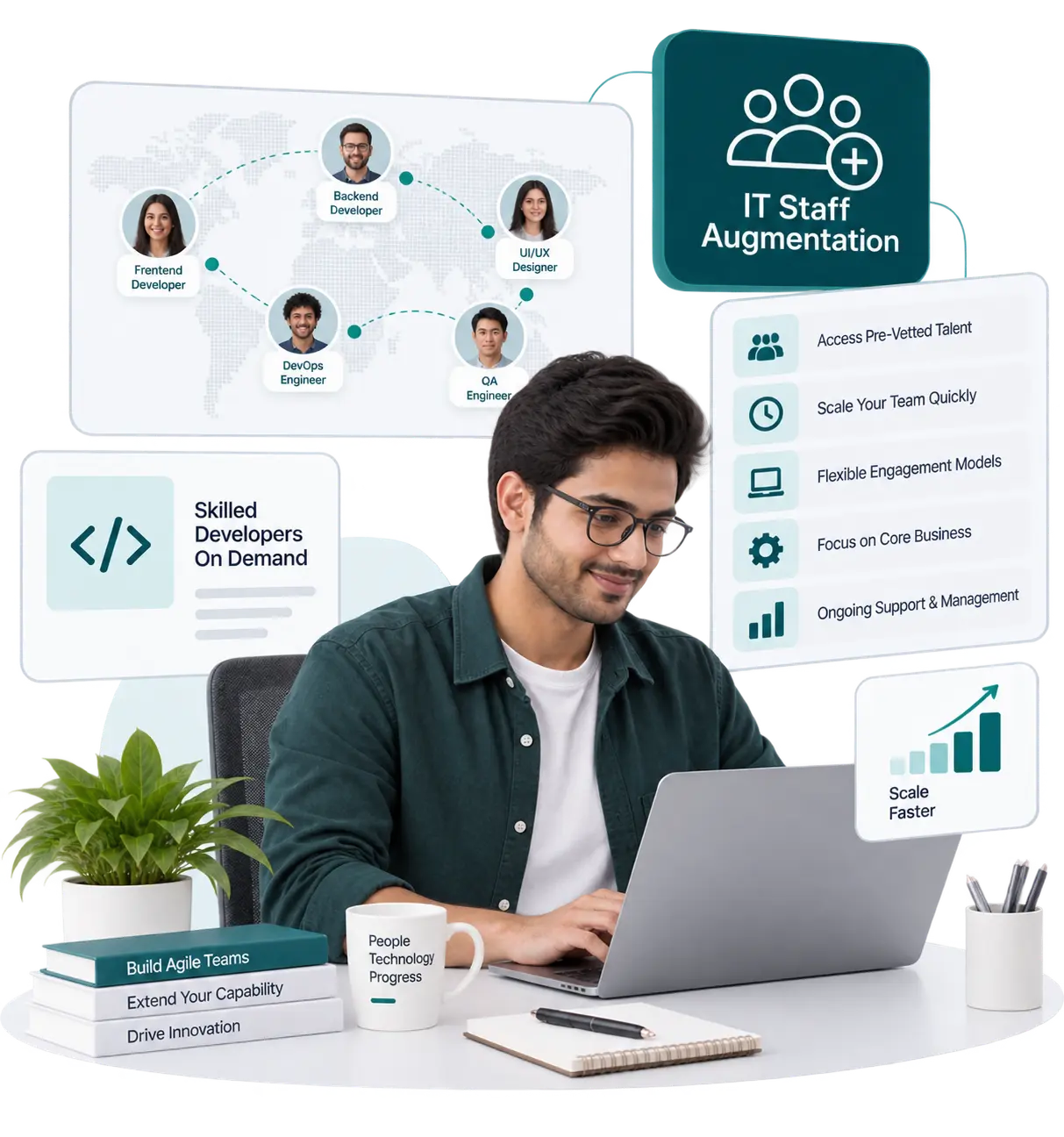 IT Staff Augmentation Services - KrishaWeb