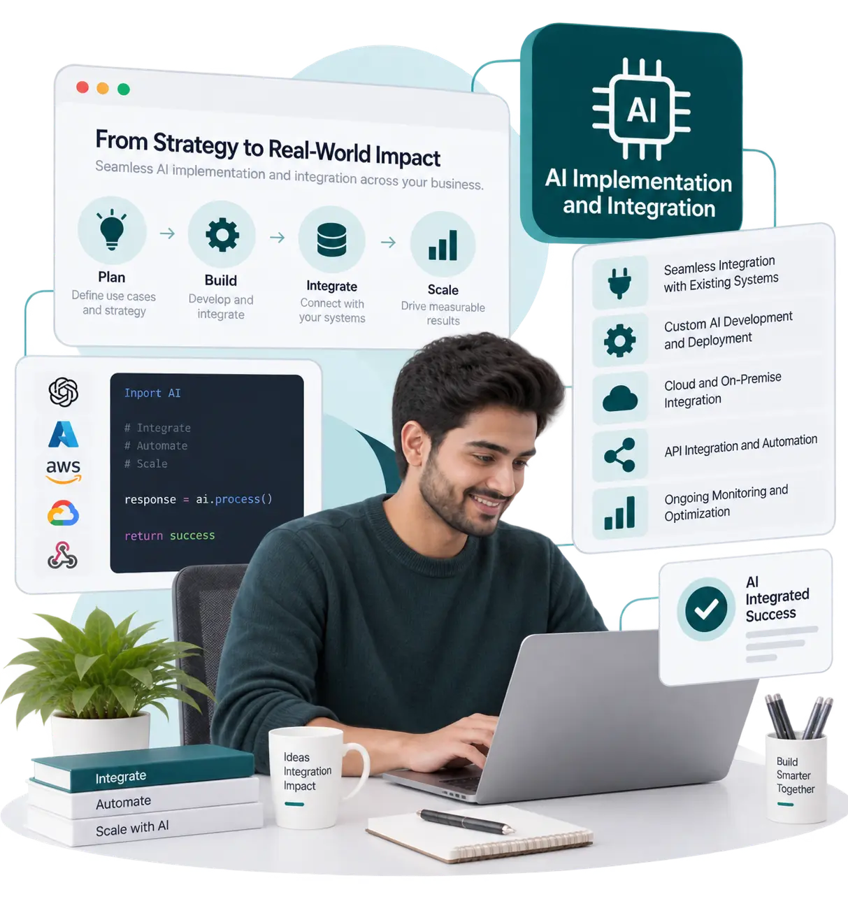 AI Implementation and Integration Services - KrishaWeb