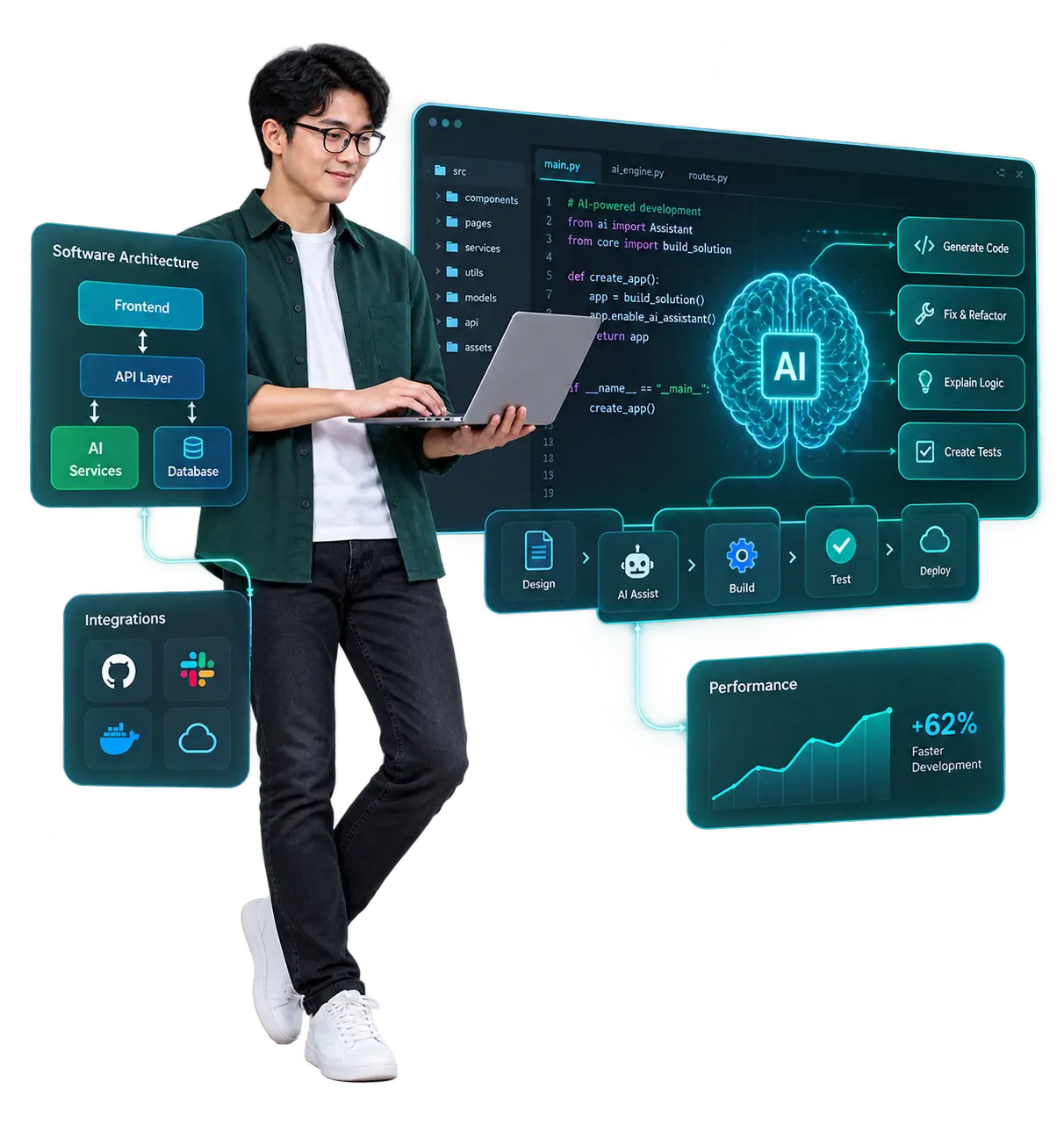 AI-Powered Software Development Services - KrishaWeb