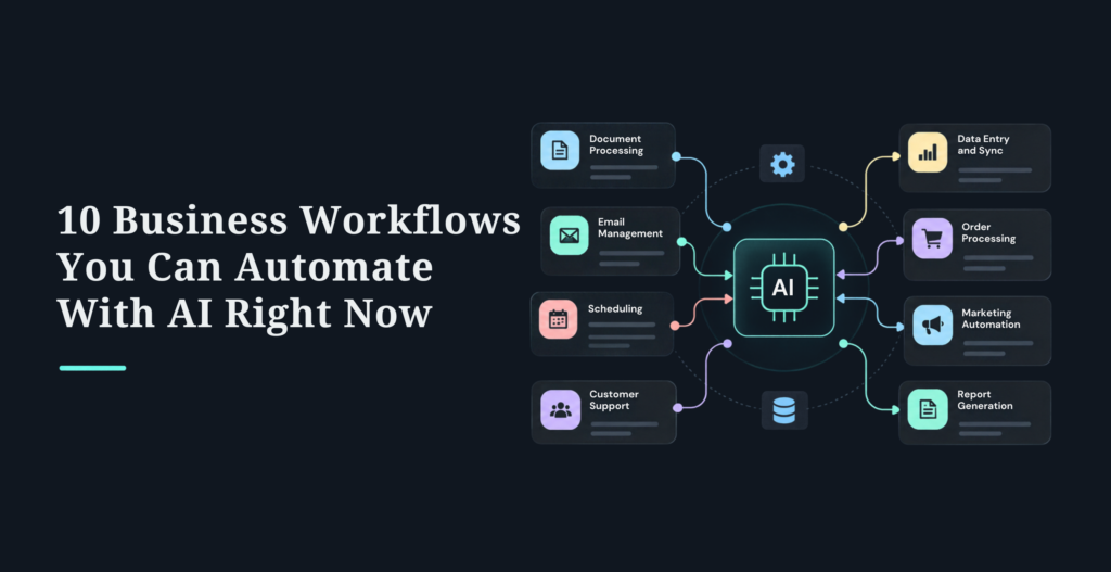 10 Business Workflows You Can Automate With AI Right Now